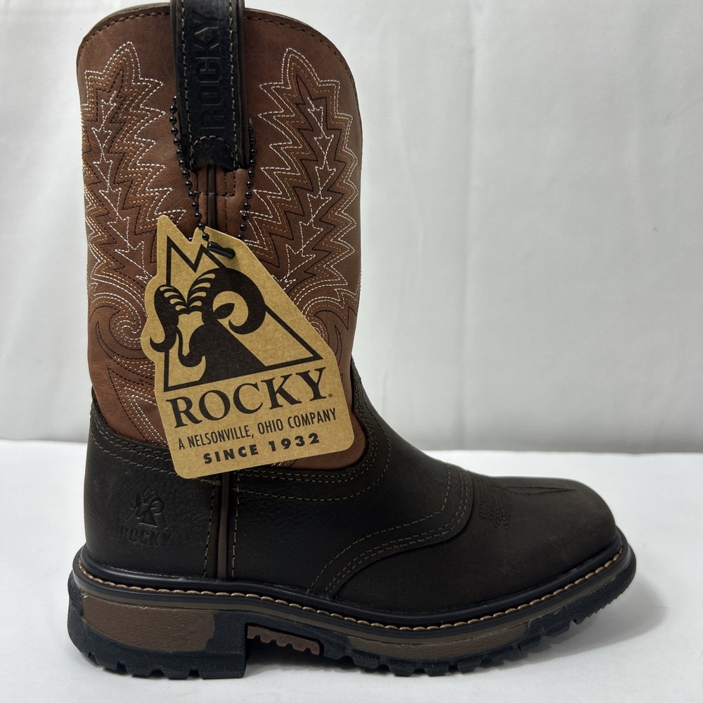 Rocky Kids' Original Ride FLX Western Cowboy Boots Unisex Size 13 RKW0257C